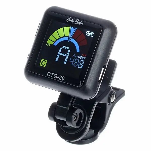 Harley Benton_CTG-20_BK_Accordeur chromatique USB à pince super rapide